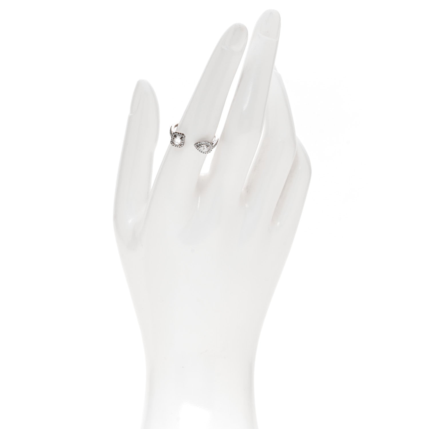Messika 18K White Gold Diamond .47ctw My Twin Moi & Toi Ring 53 6.5 2 of 5