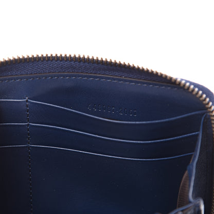 Gucci Calfskin Matelasse GucciGhost GG Marmont Zip Around Wallet Blue Agata Hibiscus Red 7 of 11
