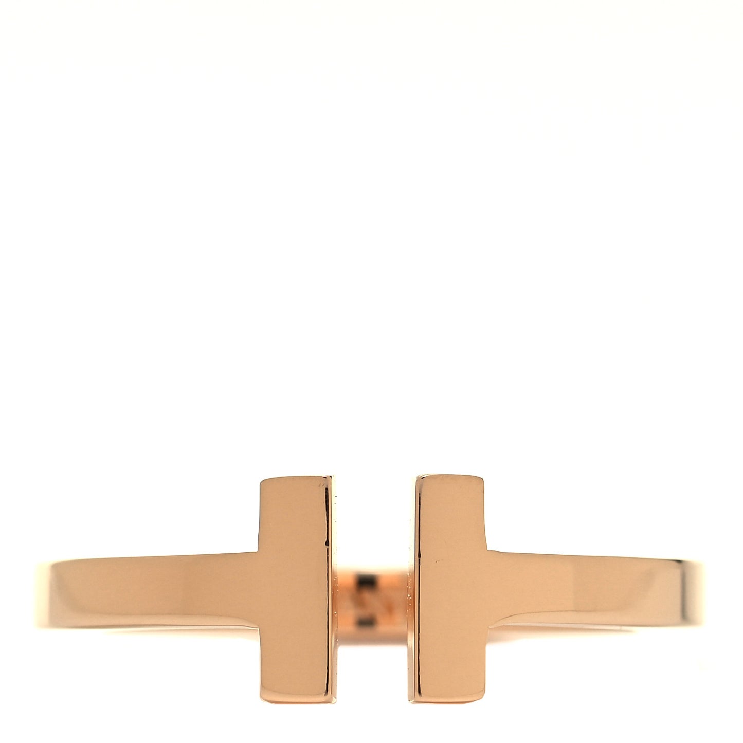 18K Rose Gold T Square Ring 57 8