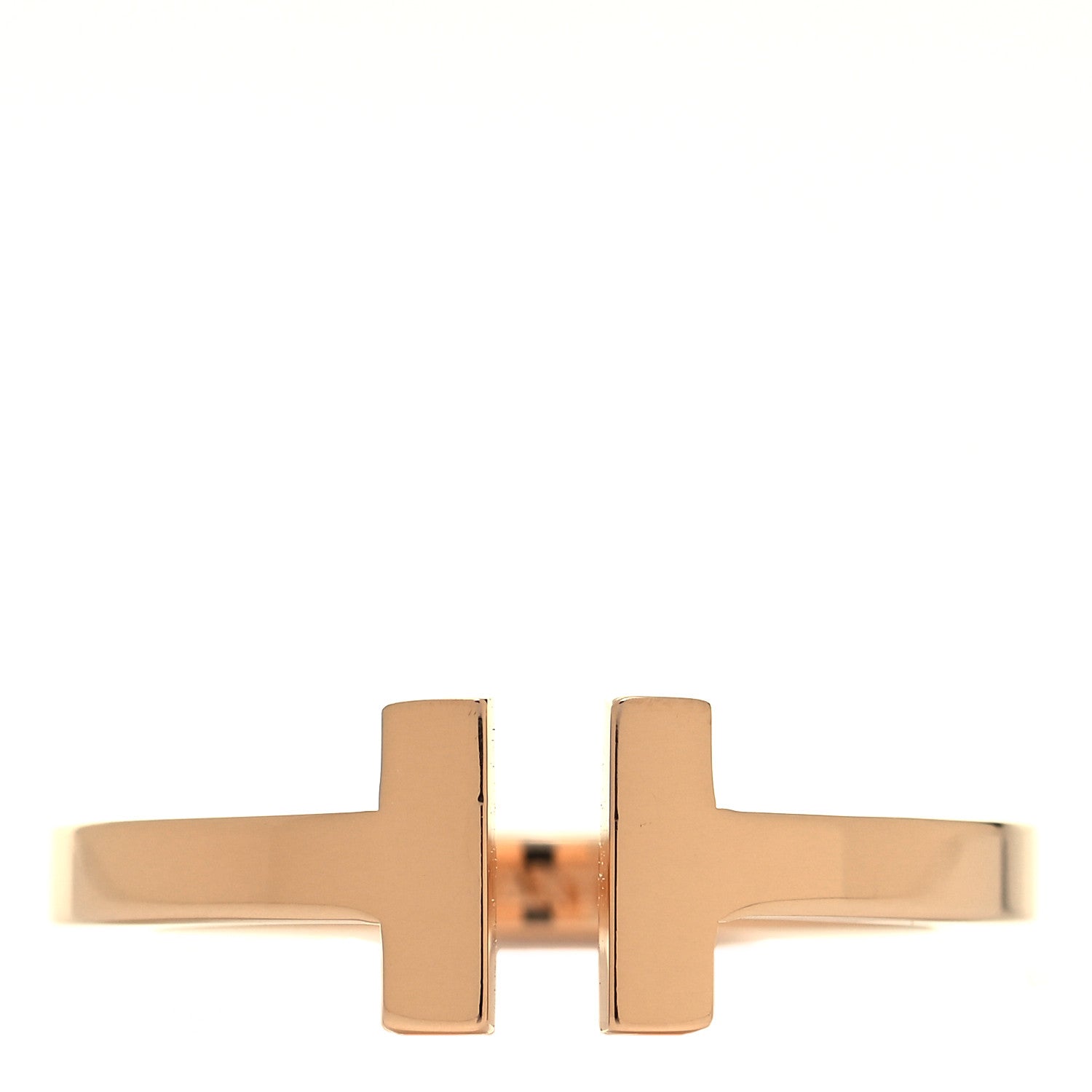 Tiffany 18K Rose Gold T Square Ring 57 8 1 of 5