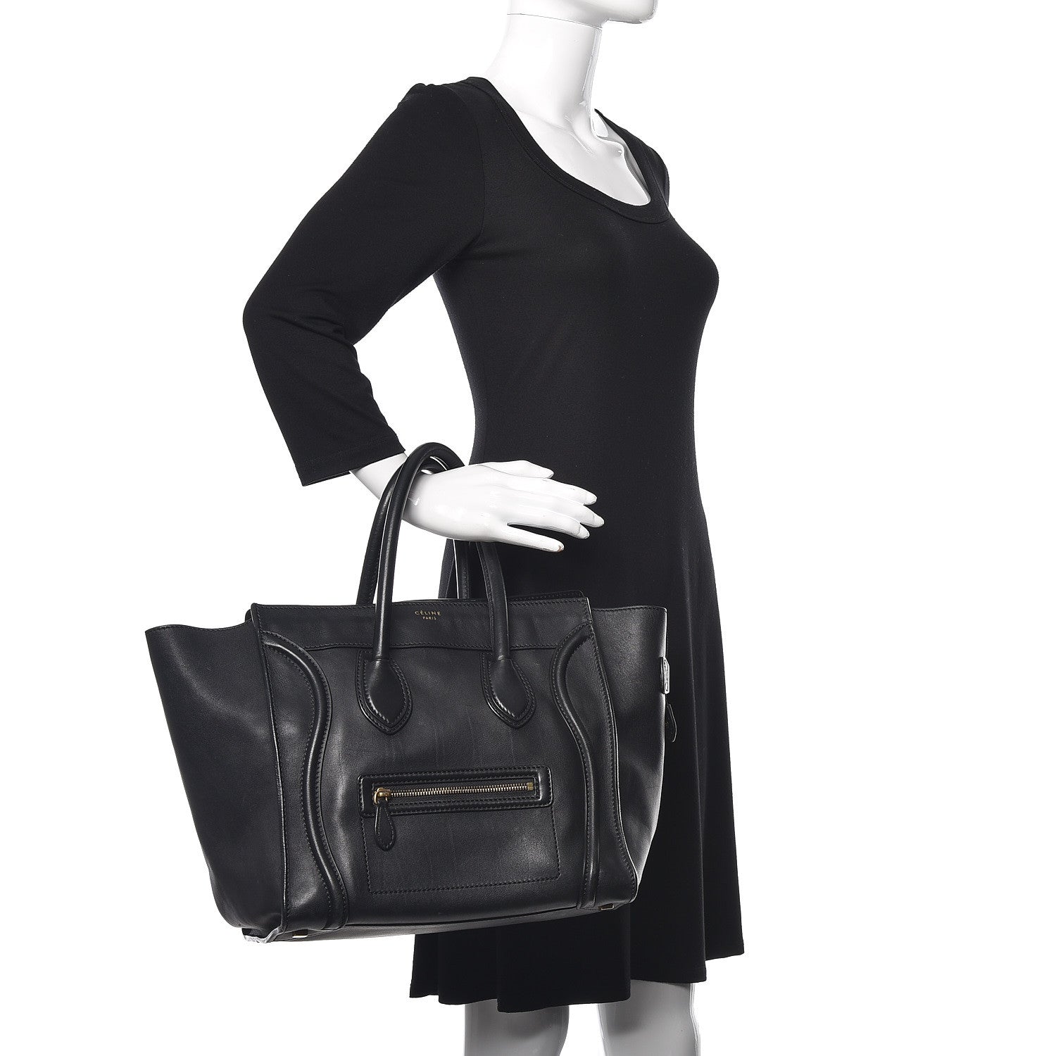 Celine Smooth Calfskin Mini Luggage Black 2 of 25
