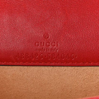 Gucci Calfskin Matelasse GG Marmont Mini Bag Hibiscus Red 6 of 12