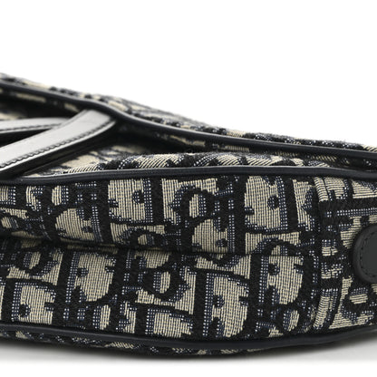 Christian Dior Oblique Saddle Bag Blue 10 of 10