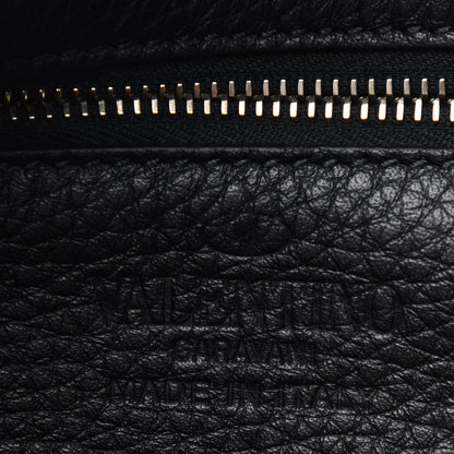 Valentino Garavani Pebbled Calfskin Mini Rockstud Flip-Lock Messenger Bag Black 6 of 11