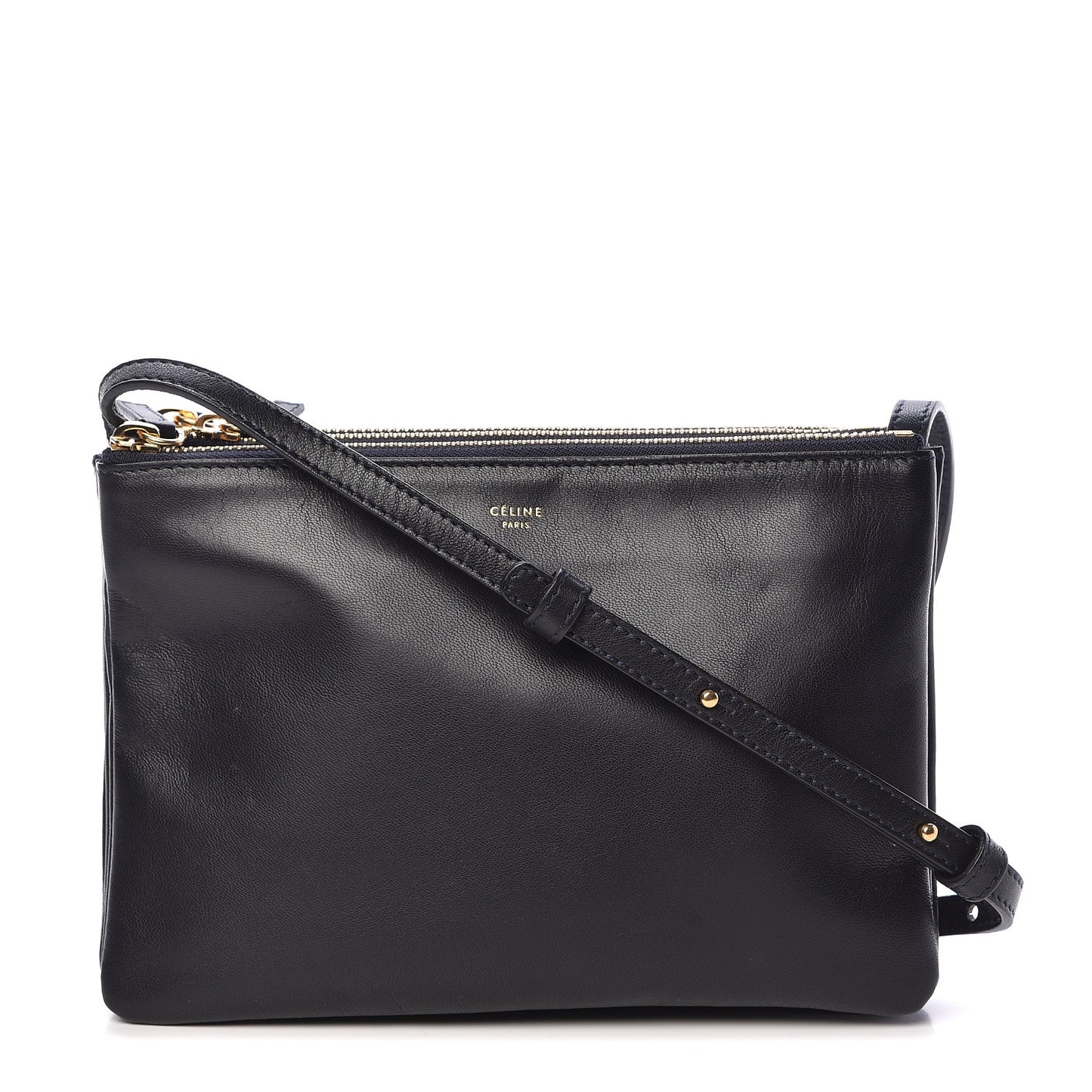 Lambskin Small Trio Crossbody Bag Navy Blue