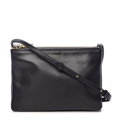 Celine Lambskin Small Trio Crossbody Bag Navy Blue 1 of 13