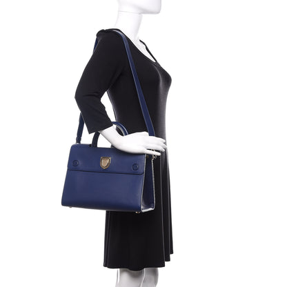 Christian Dior Bullcalf Medium Diorever Flap Navy 2 of 11