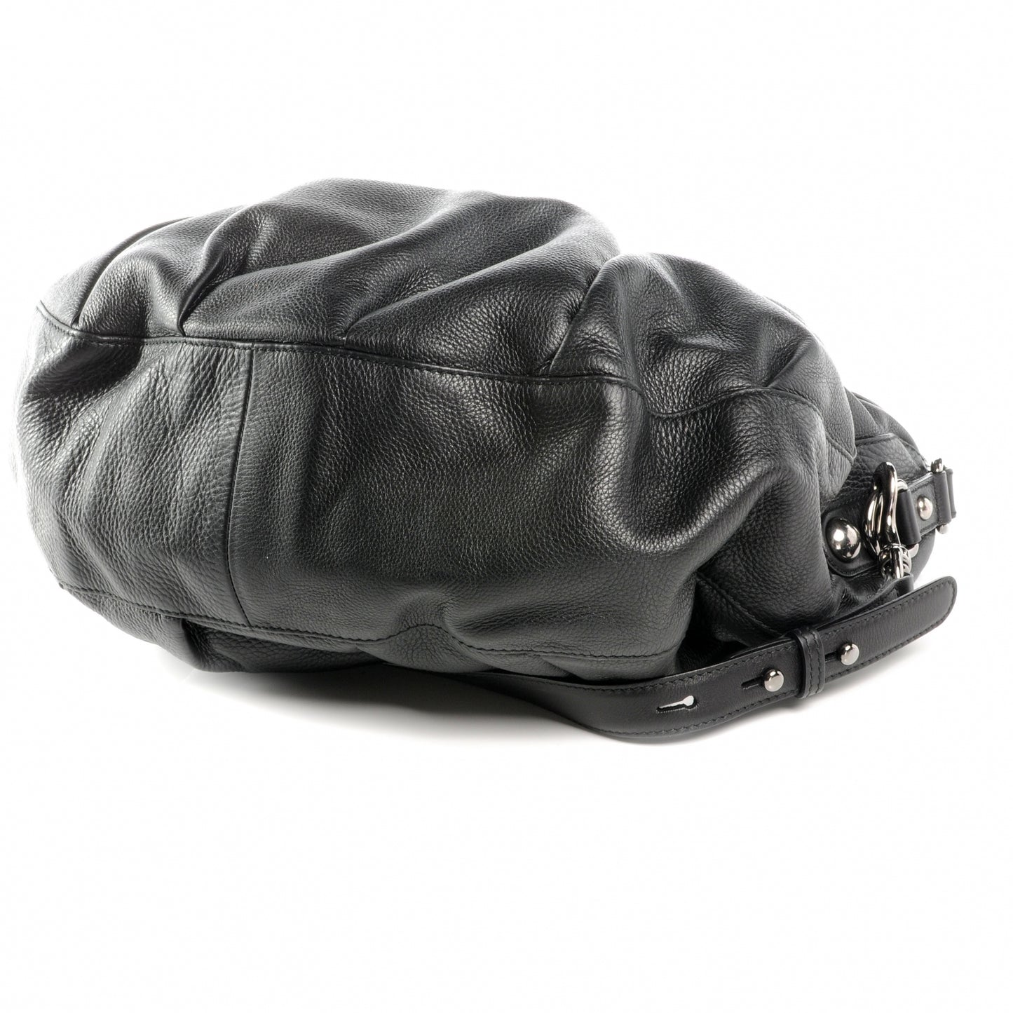 Leather Icon Bit Medium Shoulder Bag Black