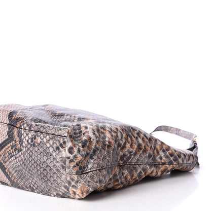 Prada Cervo Lux Snakeskin Print Shopping Bag Naturale 11 of 15