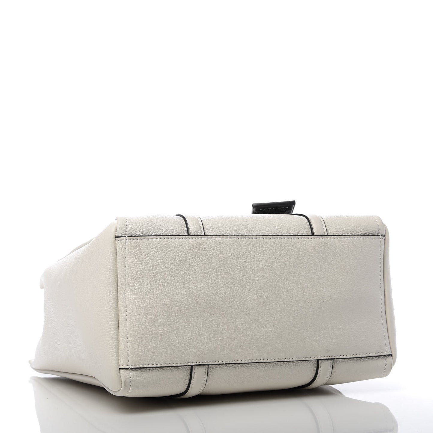 Grained Calfskin The Tag Tote White