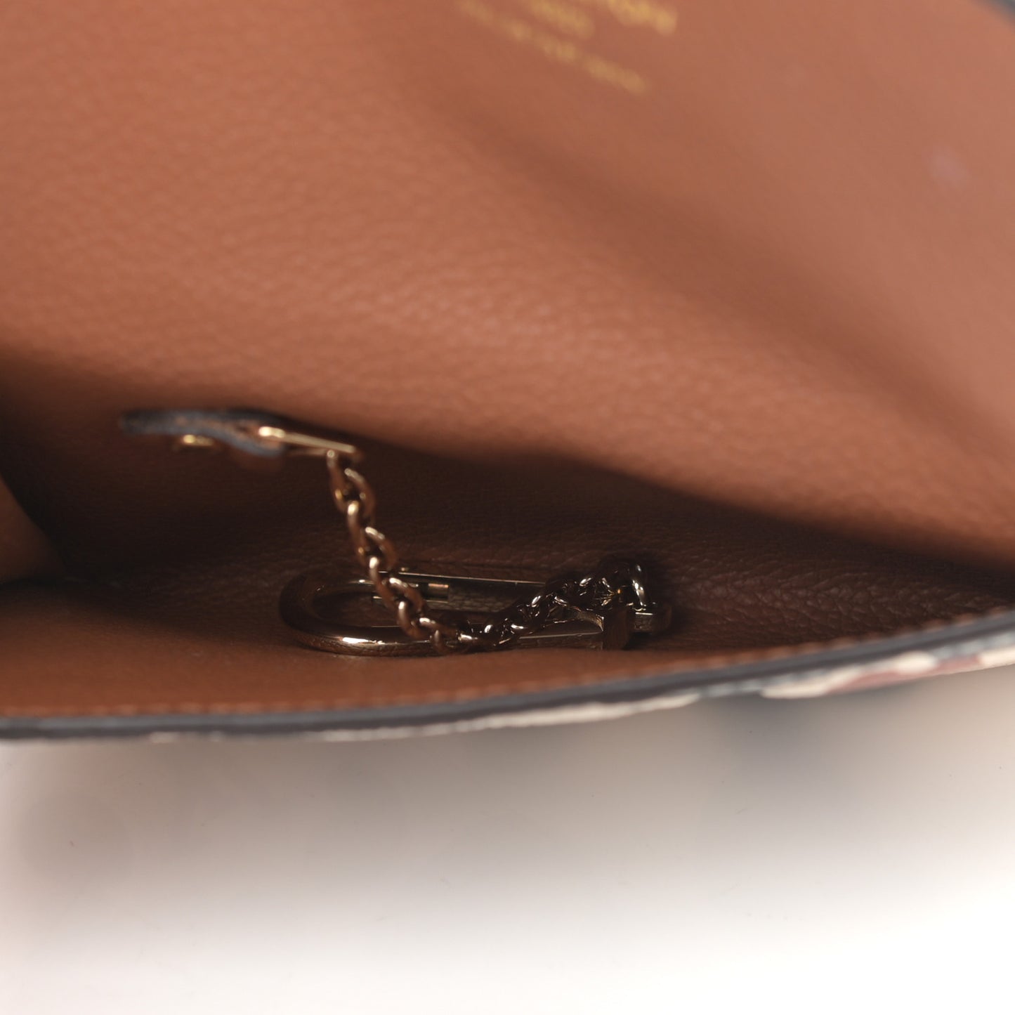 Empreinte Monogram Giant Wild At Heart Key Pouch Caramel