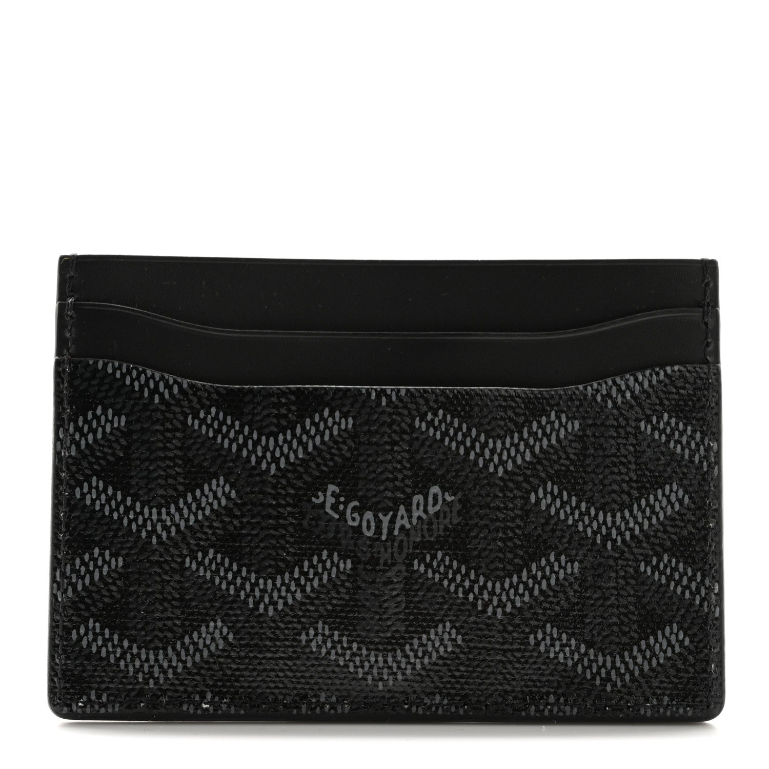 Goyard Goyardine Saint Sulpice Card Holder Jet Black 1 of 9