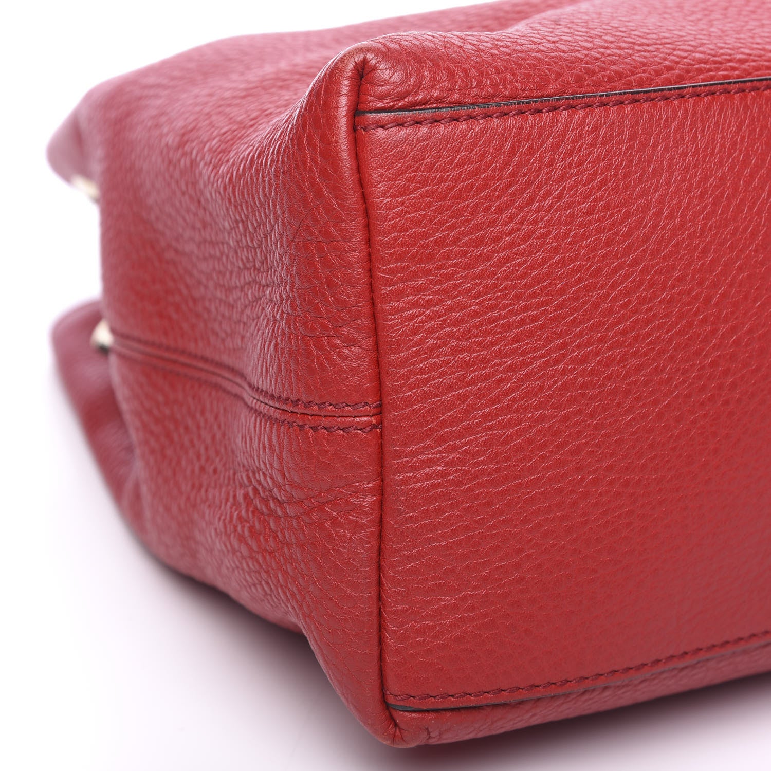 Gucci Pebbled Calfskin Medium Soho Chain Shoulder Bag Red 7 of 10