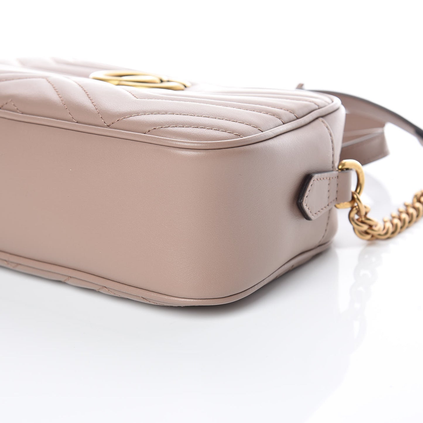 Calfskin Matelasse Small GG Marmont Chain Shoulder Bag Porcelain Rose