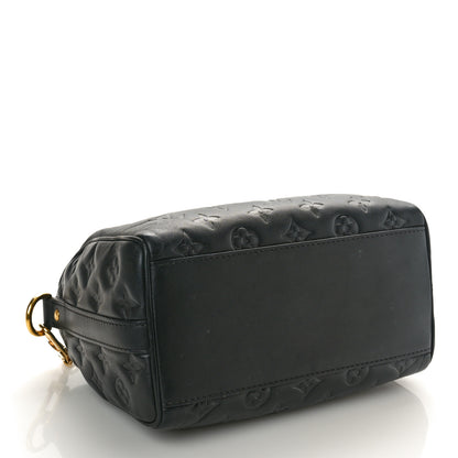 Louis Vuitton Lambskin Embossed Monogram Speedy 22 Bandouliere Black 4 of 12
