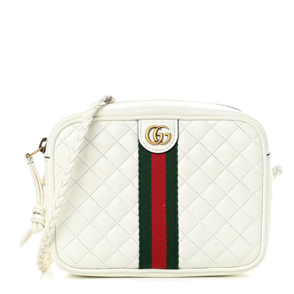 Gucci Calfskin Web Trapuntata Mini Shoulder Bag Off White 1 of 4