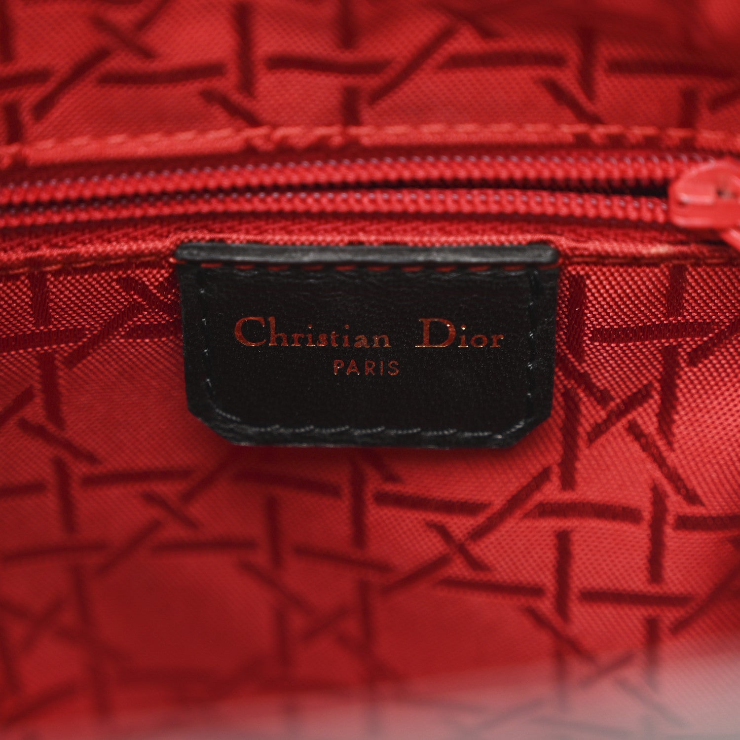 Christian Dior Lambskin Cannage Medium Lady Dior Black 6 of 10