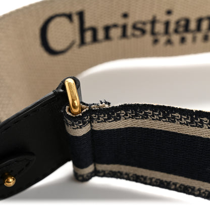 Christian Dior Canvas Embroidered Shoulder Strap Blue 6 of 8
