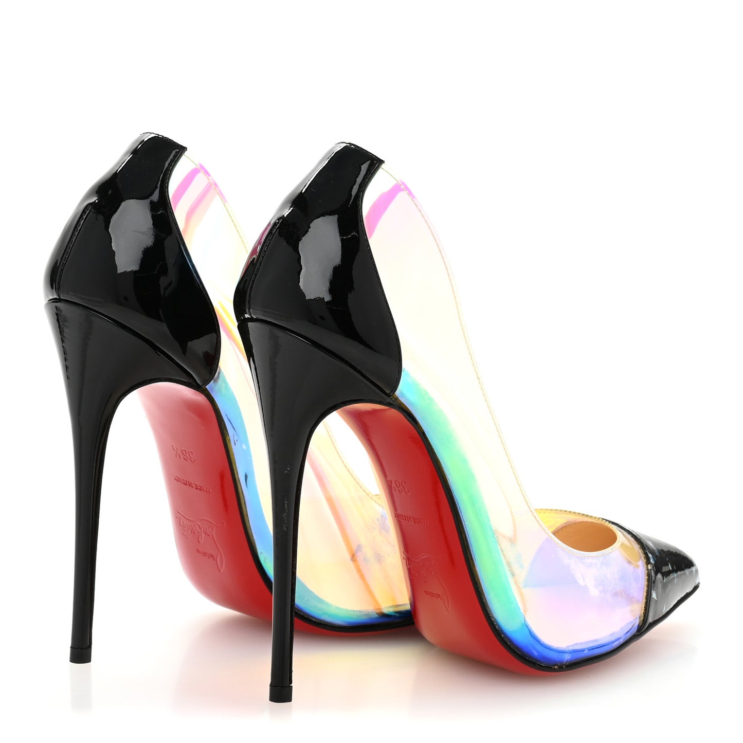 Disco PVC Hologram Debout 120 Pumps 36.5 Black Multicolor