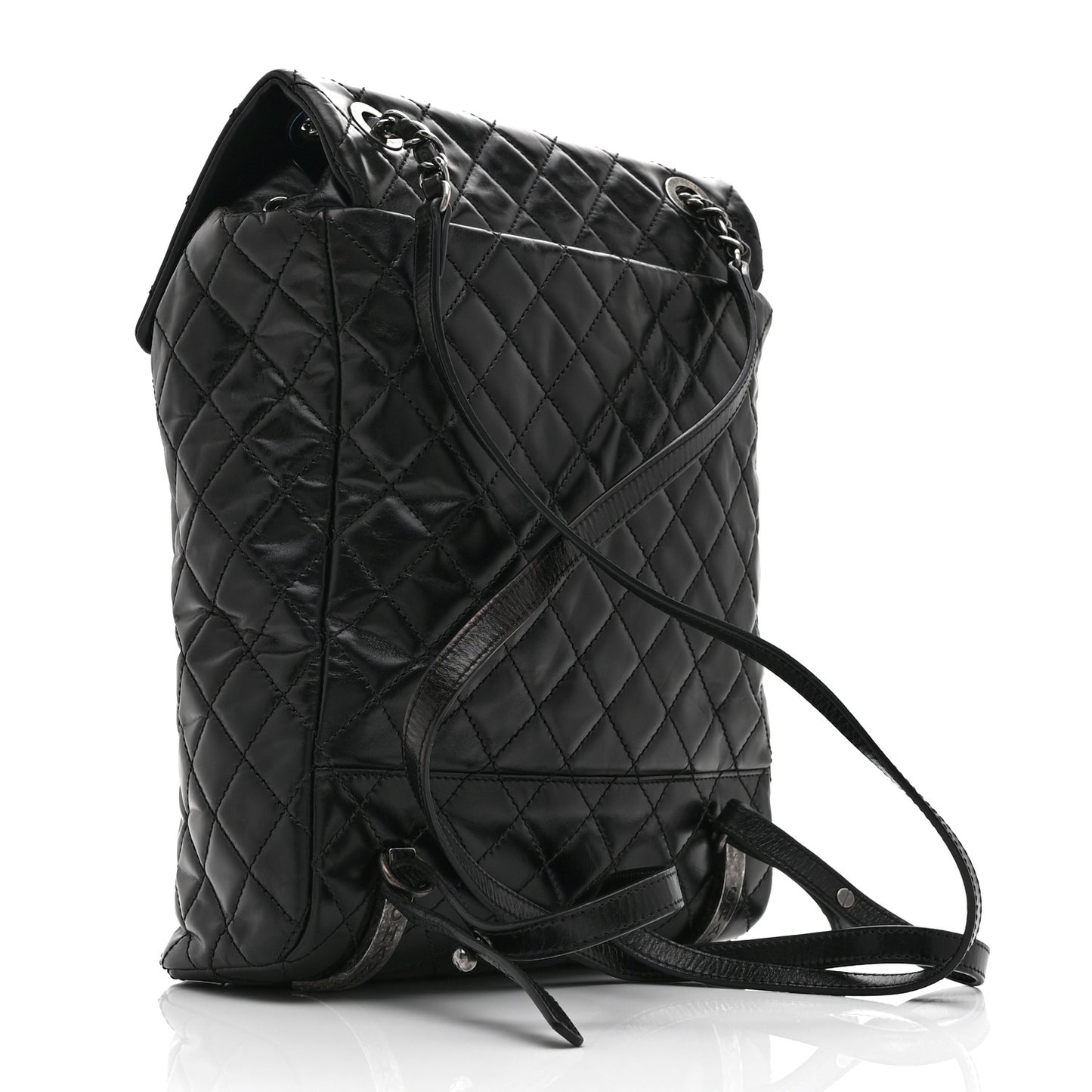 Calfskin Quilted Large Salzburg Mountain Backpack Black