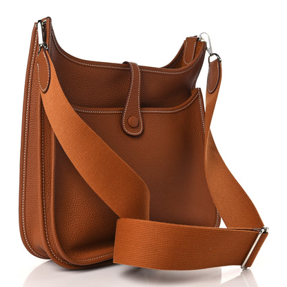 Hermes Taurillon Clemence Evelyne III PM Gold 3 of 10