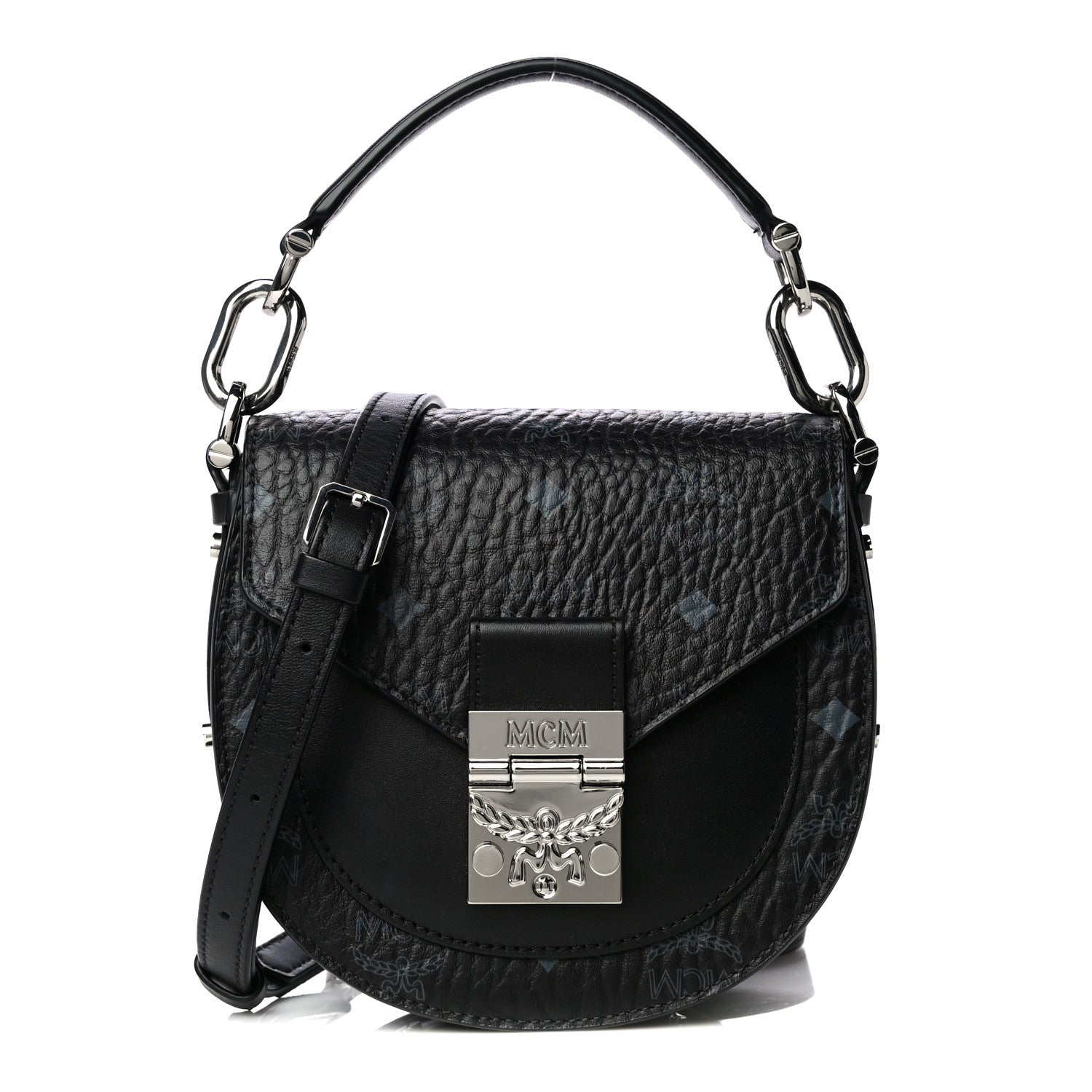 MCM Visetos Mini Patricia Crossbody Bag Black 1 of 7