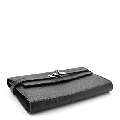 Hermes Epsom Kelly Longue Wallet Black 4 of 10