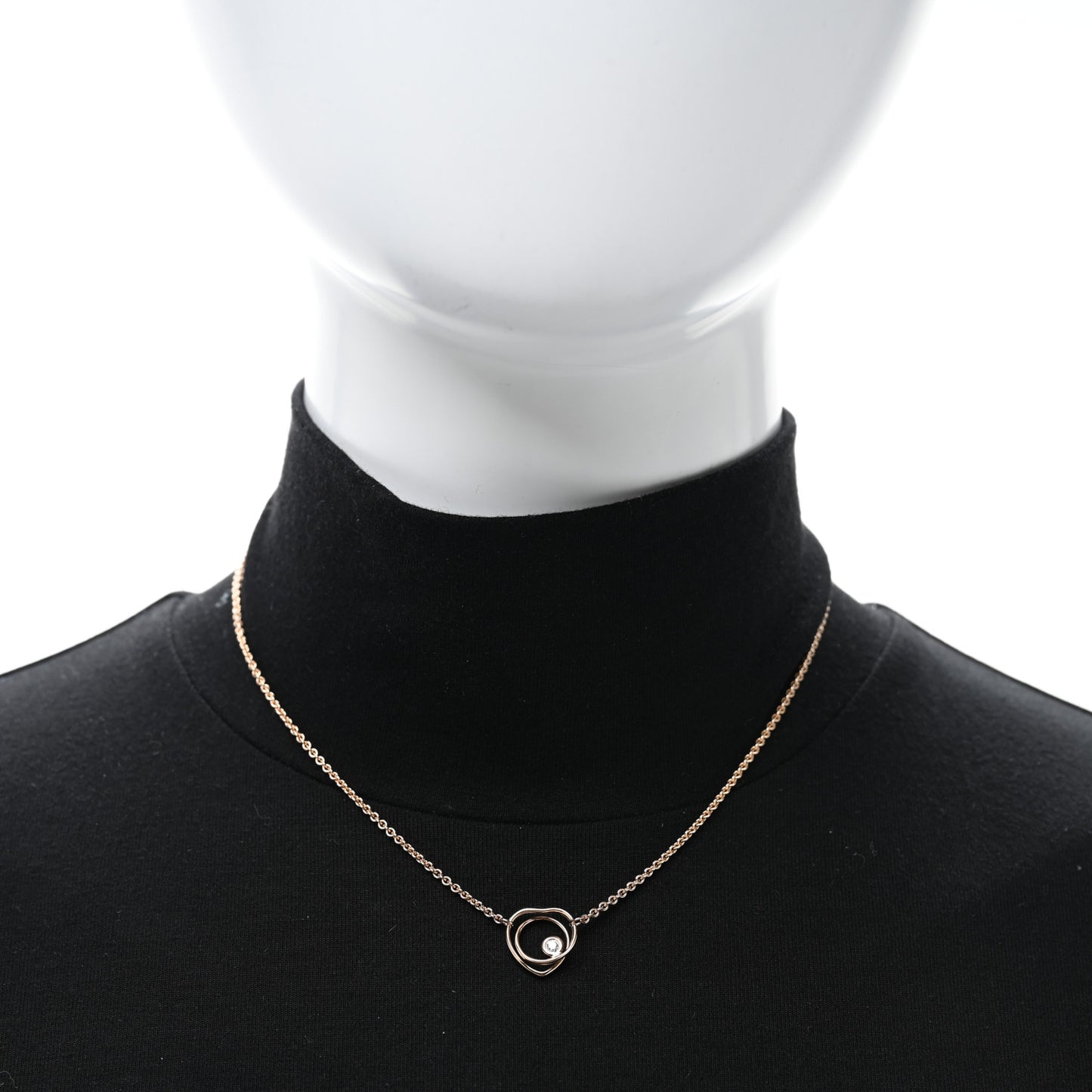 18K Rose Gold Diamond TPM Vertige Coeur Necklace
