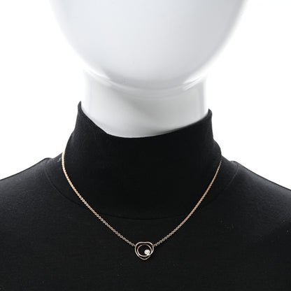 Hermes 18K Rose Gold Diamond TPM Vertige Coeur Necklace 2 of 5