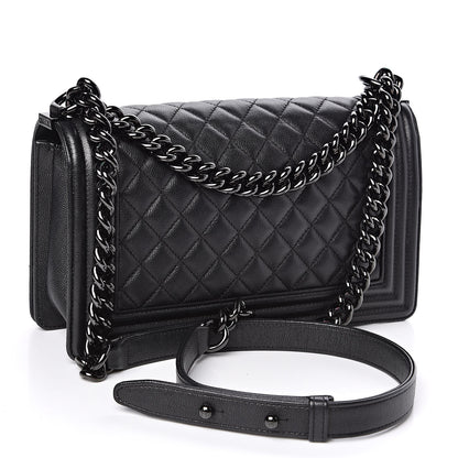 Chanel Caviar Quilted Medium Boy Flap So Black 3 of 11