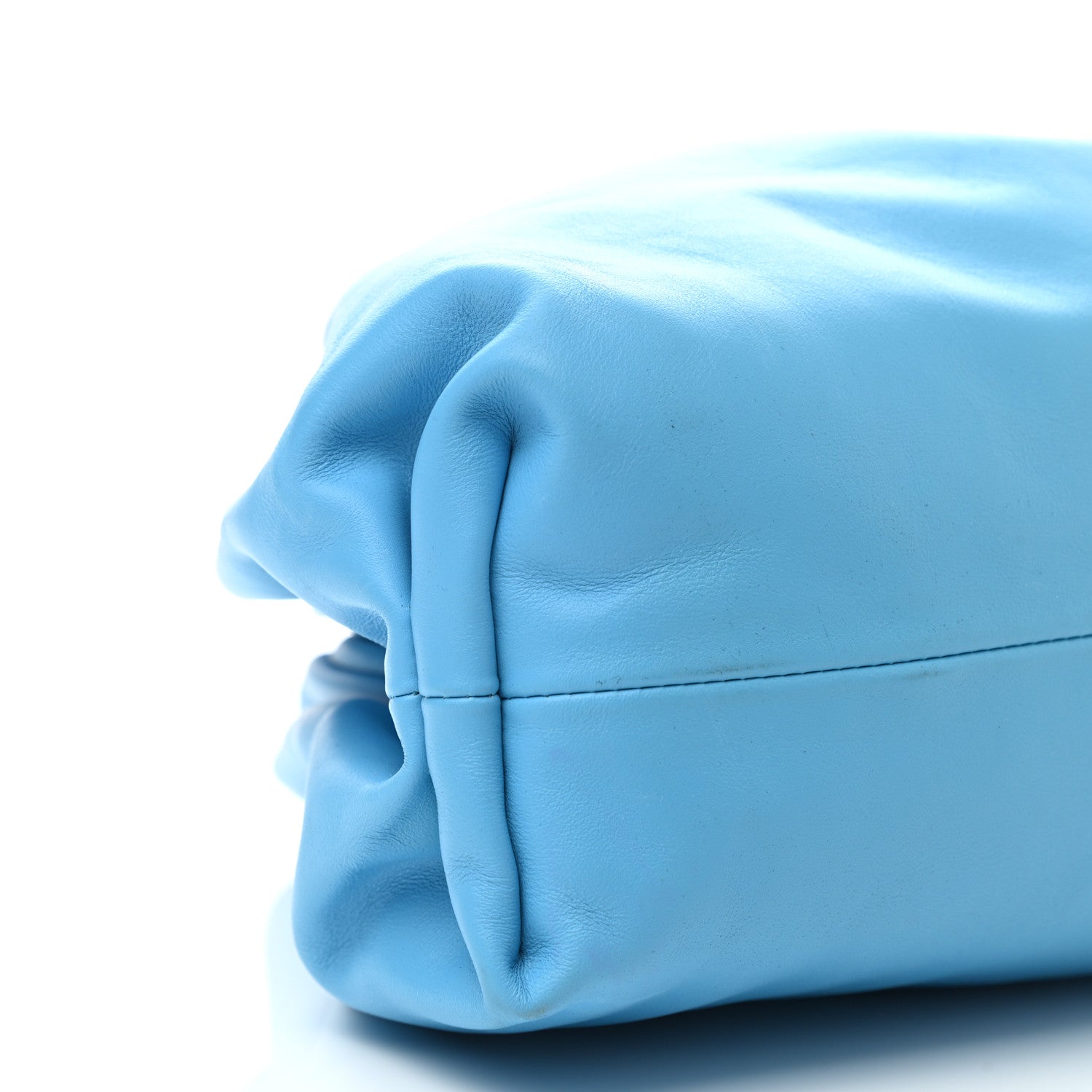 Bottega Veneta Smooth Butter Calf The Pouch Oversized Clutch Sky Blue 8 of 9