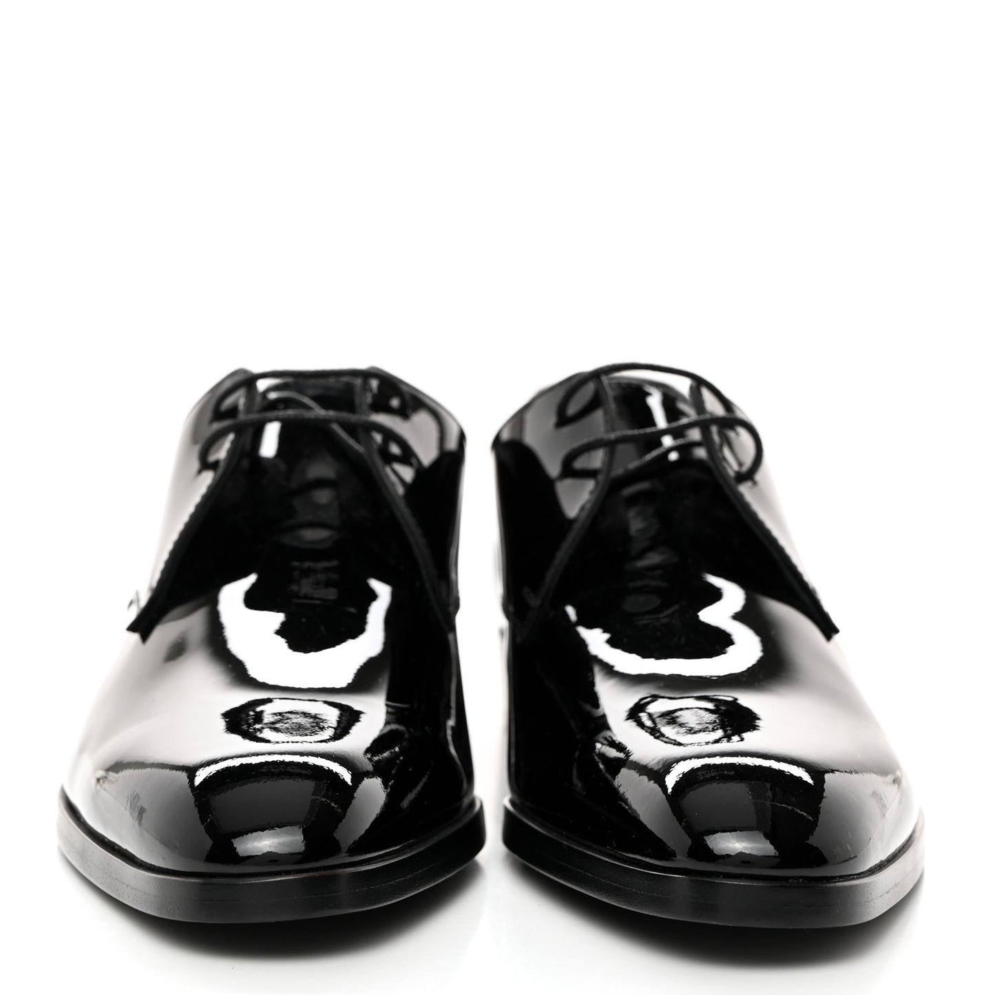 Patent Baltimora Lace Up Derby Shoes 38 Black