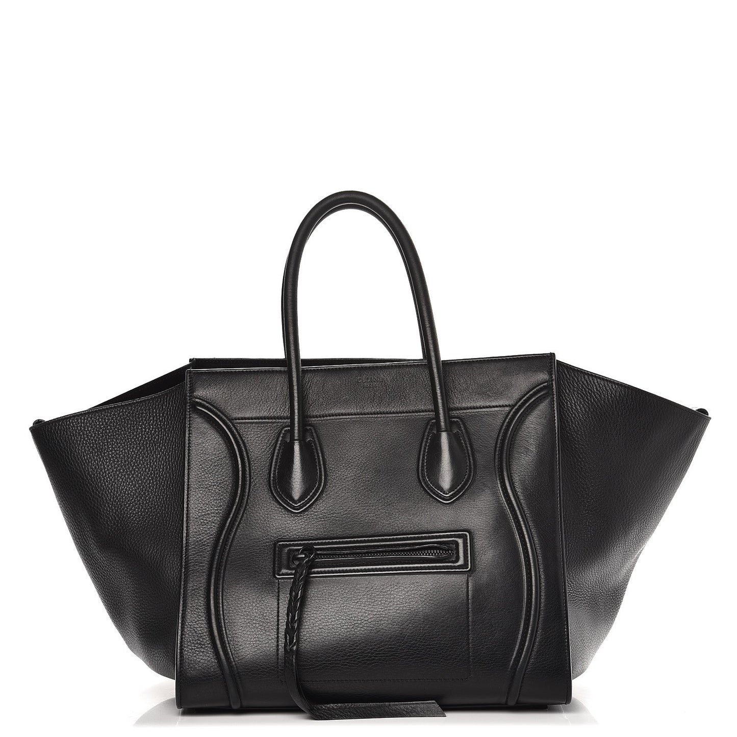 Supple Calfskin Medium Phantom Luggage Black