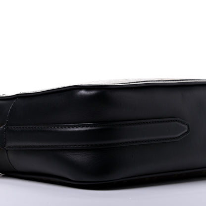 Fendi Glazed Fabric Vitello Century FF 1974 Stamp Patch Camera Case Mogano Panna Black 14 of 16