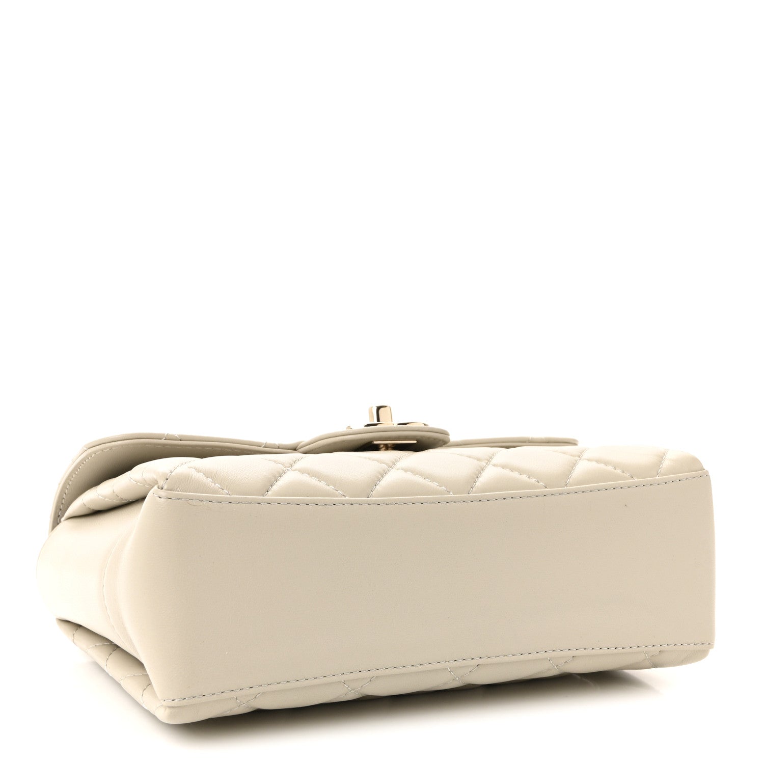 Chanel Lambskin Quilted Small Flap Top Handle Bag Grey 4 of 10