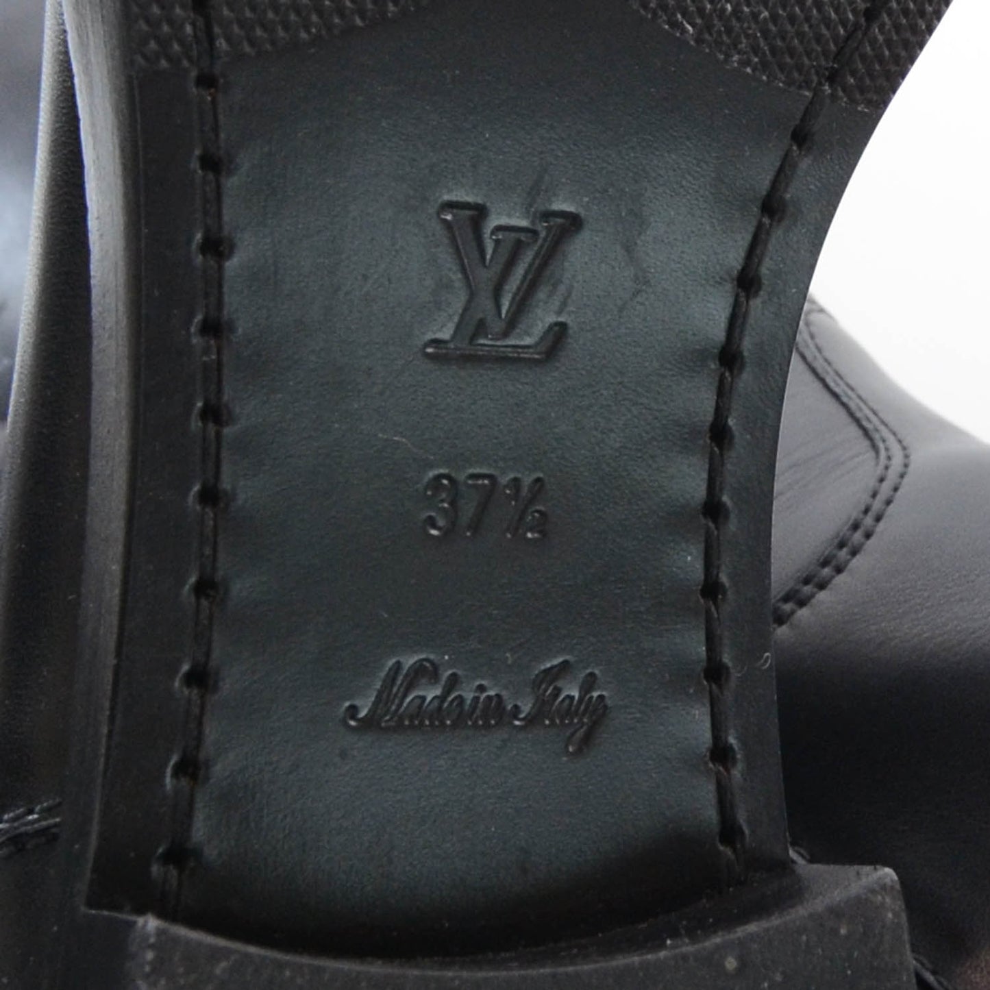 Leather Tall Boots 37.5 Black