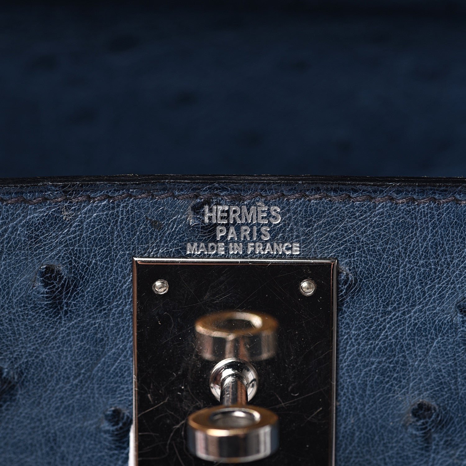 Hermes Ostrich Kelly Sellier 28 Bleu Roi 7 of 49