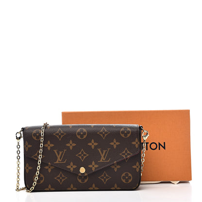 Louis Vuitton Monogram Pochette Felicie Chain Wallet Fuchsia 11 of 11