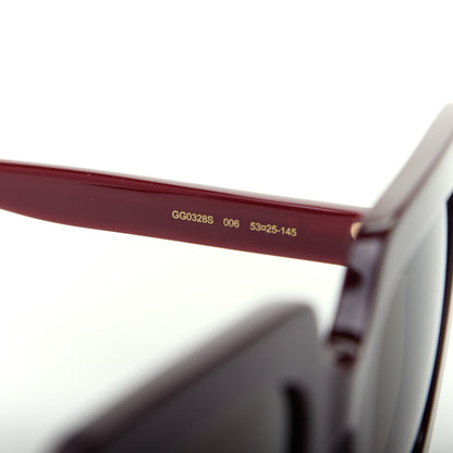 Gucci Acetate Oversize Sunglasses GG0328S Red 6 of 8