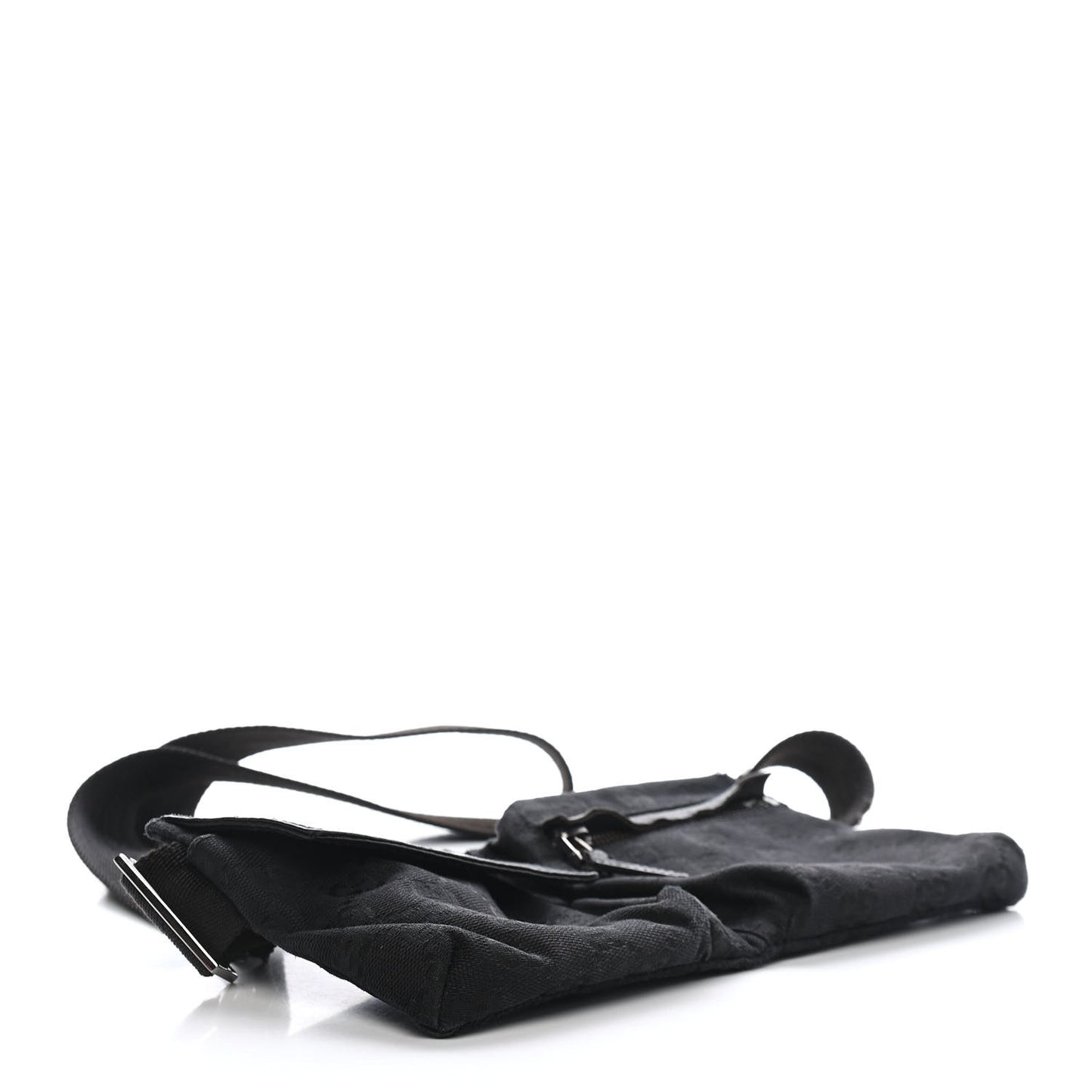 GG Monogram Double Pocket Belt Bag Black