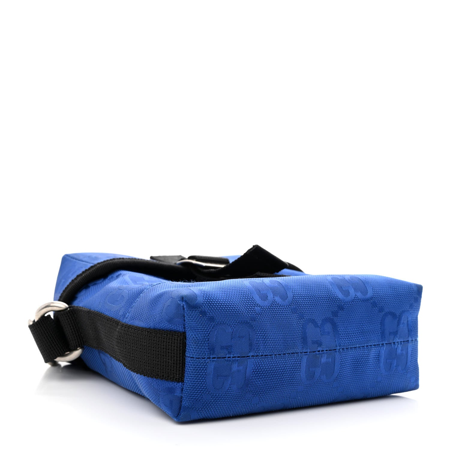 Gucci Econyl Nylon Monogram Off The Grid Messenger Bag Orient Blue Black 4 of 11
