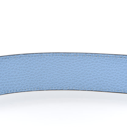Gucci Dollar Calfskin 1973 Reversible Belt 85 34 Black Mineral Blue 7 of 7
