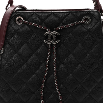 Chanel Caviar Quilted Medium CC Bucket Bag Black 7 of 10
