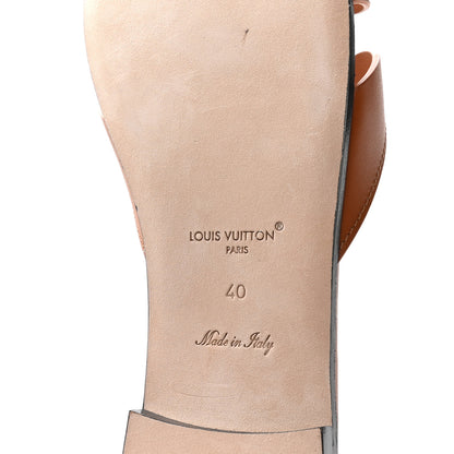 Louis Vuitton Calfskin LV Isola Flat Sandals 40 Tan 7 of 8