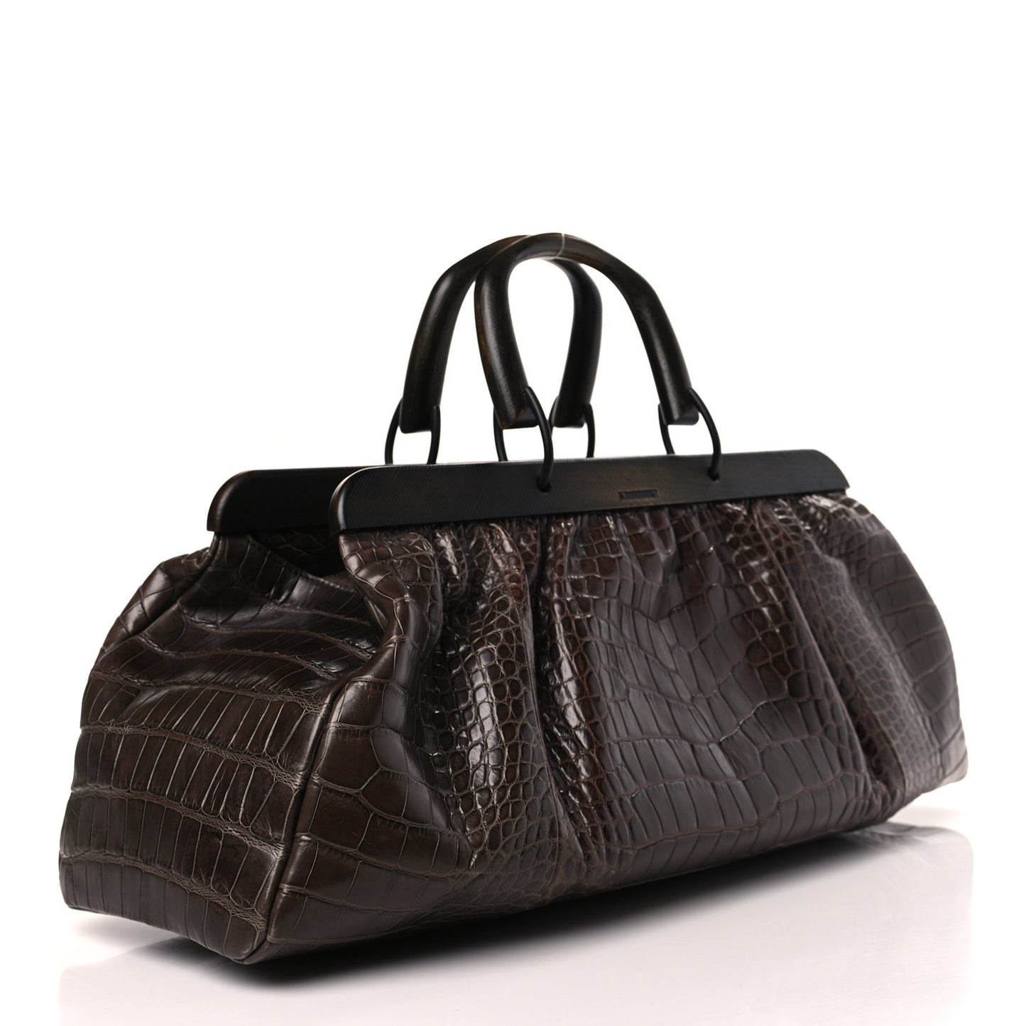 Wood Crocodile Tom Ford Doctor Bag Brown