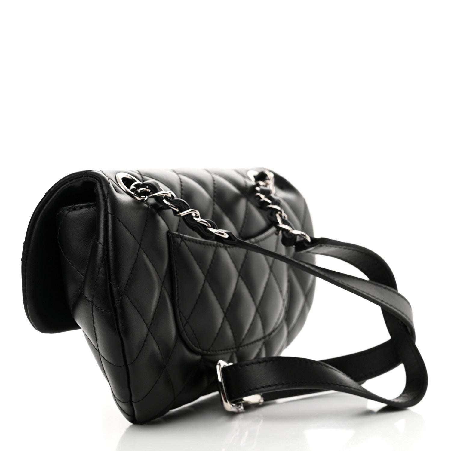 Chanel Calfskin Quilted CC Uniform Flap Belt Bag Black 3 of 10