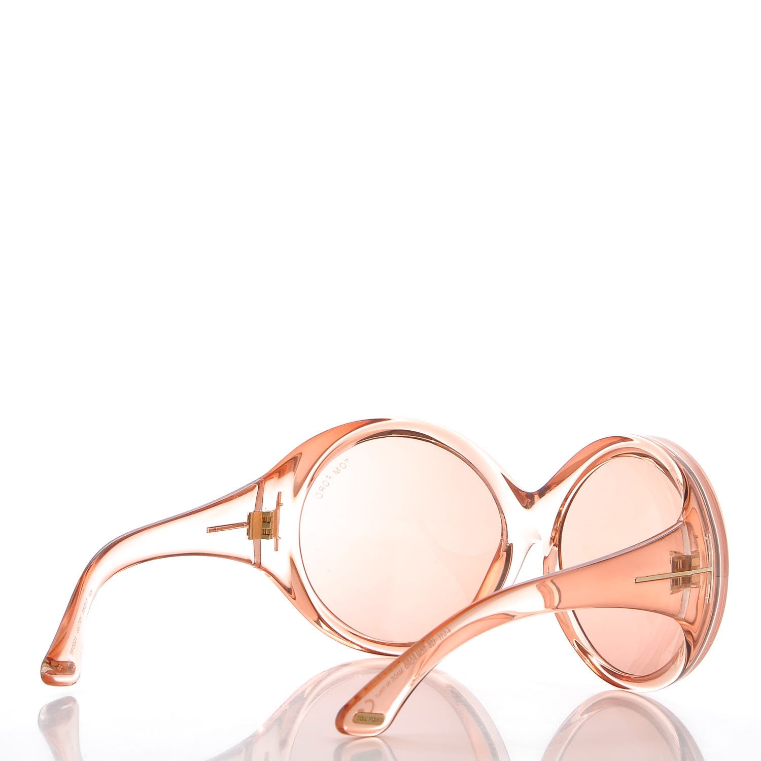 Tom Ford Ali Oversized Round Sunglasses TF0221 Peach Pink 4 of 7