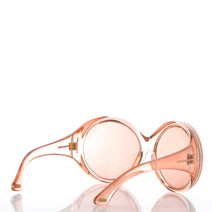 Tom Ford Ali Oversized Round Sunglasses TF0221 Peach Pink 4 of 7