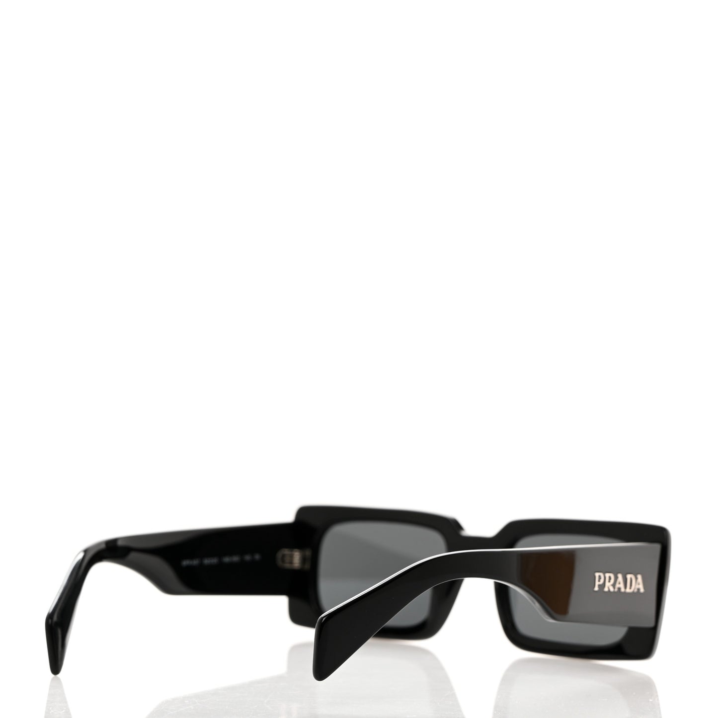 Acetate Sunglasses with Prada Logo SPR A07 Slate Gray
