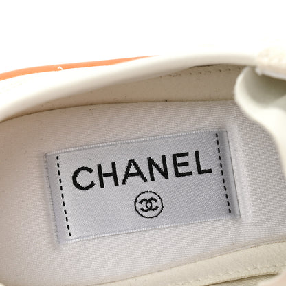 Chanel Calfskin Suede Sneakers 37.5 White 8 of 10